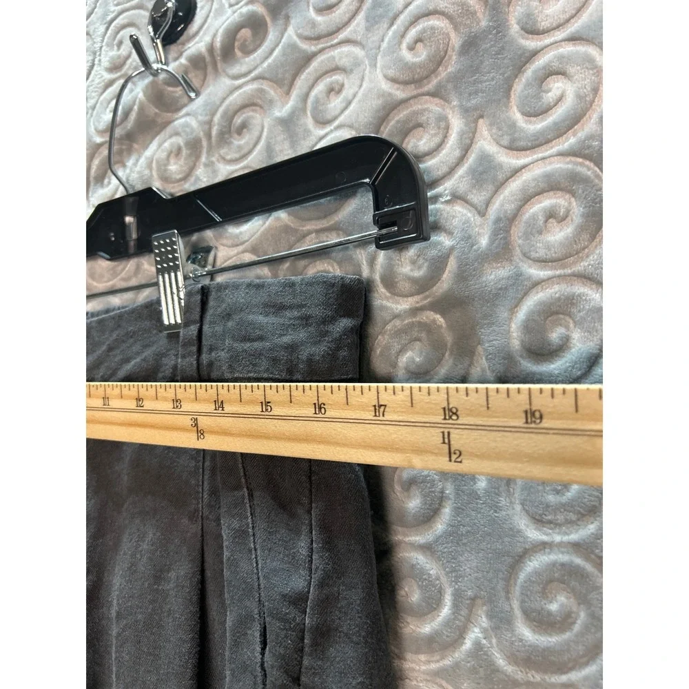 American Eagle Womens Gray Linen Blend Wide Leg‎ Casual Pants Size 8 - Picture 5 of 7